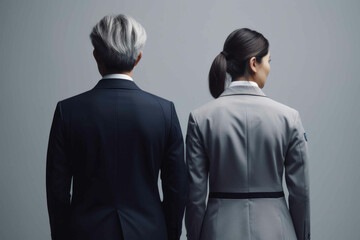 Back side of Business people. Generative AI