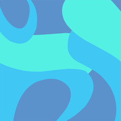 Abstract blue wave vector background in flat design style. Abstract Water Wave design
