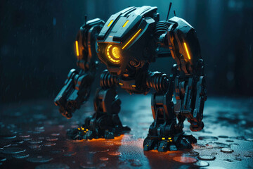 Award winning futuristic sci - fi robot. Generative AI