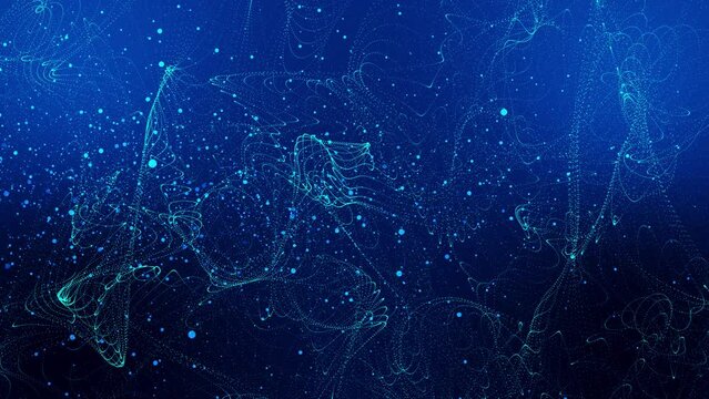 4K Abstract particle Blue background