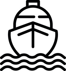 Ship cargo icon outline vector. Oil fuel. Petrol energy