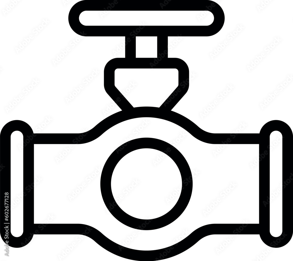 Wall mural gas water tap icon outline vector. oil tank. gasoline energy