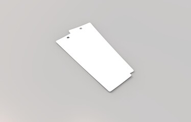 White blank tag and bookmark for template design and mock up. 3d render illustration. - obrazy, fototapety, plakaty