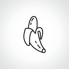 Banana line icon. Banana web linear icon.