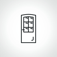 door line icon. door web linear icon.