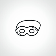 Carnival mask line icon, Masquerade mask web linear icon.