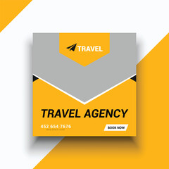 Travel agency social media instagram holiday post template