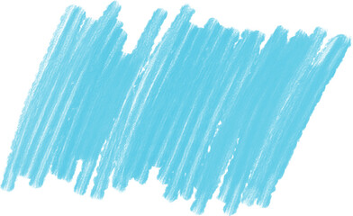 Blue charcoal brush circle stroke isolated for decoration.
