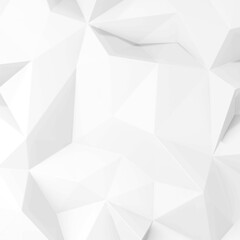Abstract. Geometric polygon white background. 3d render.