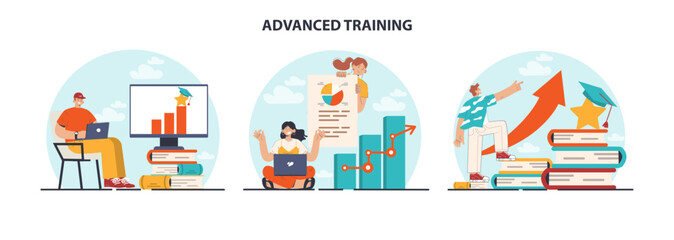 Advanced training set. Increasing of business or professional competences
