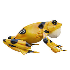 Obraz na płótnie Canvas 3d illustration of Panamanian golden frog.