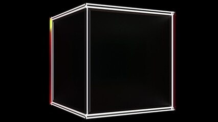Abstract glass cube