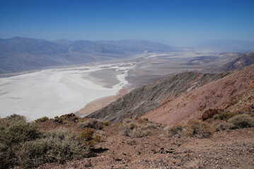 View over Badwater basin in Death Valley National Park from Dante's View overlook
