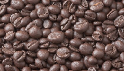 Flying coffee beans background. Close-up brown coffee beans banner. Closeup coffee grains background, generative ai, ai - obrazy, fototapety, plakaty