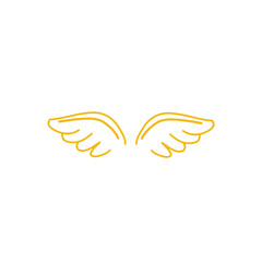 Golden wings vector