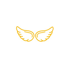 Golden wings vector