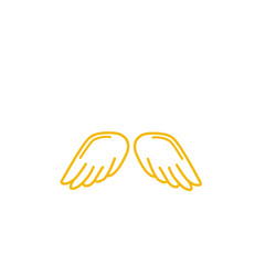 Fototapeta na wymiar Golden wings vector