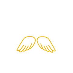 Fototapeta na wymiar Golden wings vector