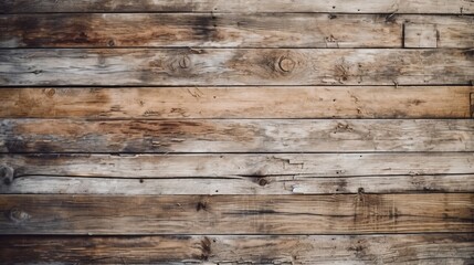 Distressed wooden planks. Distressed three-dimensional wood texture. Wood background. Modern wooden-facing background. Generative AI.