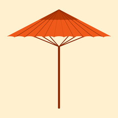 Parasol, Umbrella, Sunshade in flat vector illustration design