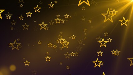 Abstract golden stars