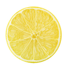 lemon slice isolated on white background, with clipping path.