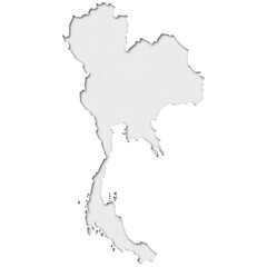 Fototapeta na wymiar Thailand map in paper cut style 