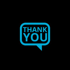  Thank you icon isolated on black background