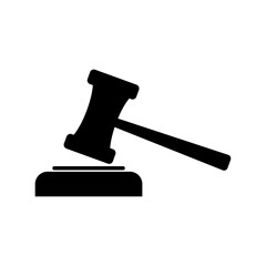 Judge's gavel. Judges gavel hammer for adjudication of sentences and bills, with a wooden stand. Law and justice concept.
