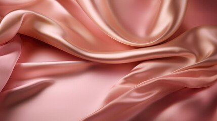 Close-up of wavy pink and yellow satin silk fabric
abstract background of elegant pink silk or satin with smooth folds. 3D rendering, abstract background, satin, silk, waves. Generated AI