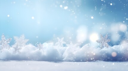 Fototapeta na wymiar Winter snow background, copy space