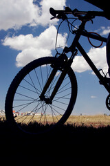 Fototapeta na wymiar silhouette of bicycle