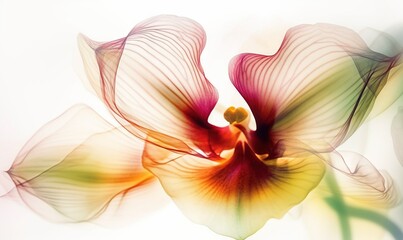 Fototapeta na wymiar a close up of a flower with a blurry background. generative ai
