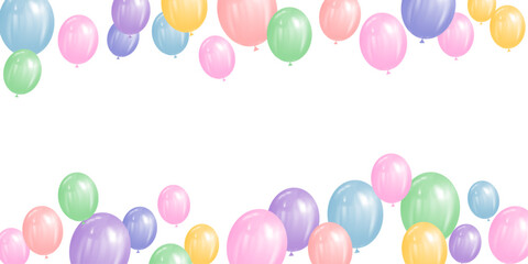 colorful balloons background with space for text. vector Illustration rainbow color - 602699990