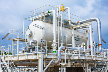 Exchanger afternoon of tank oil refinery pipeline plant steam vessel and column tank oil of...
