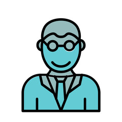 Male Professor Icon Design