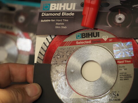 belarus,minsk,2023.Diamond circle blades new disk in shop