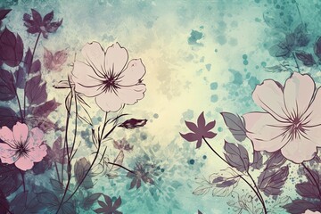 Obraz na płótnie Canvas Flowers texture background, Generative AI illustrations