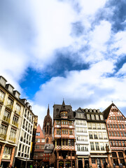 Fototapeta na wymiar Street view of Downtown Frankfurt, Germany.