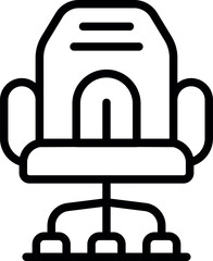 Modern seat icon outline vector. Gamer chair. Home work