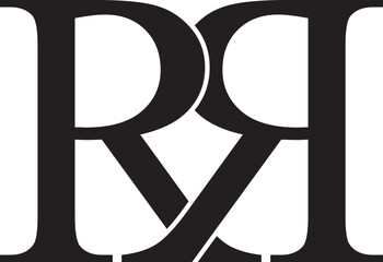 Simple RR initials logo on white background