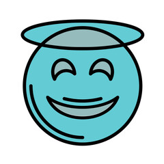 Smiling Face with Halo Icon Design