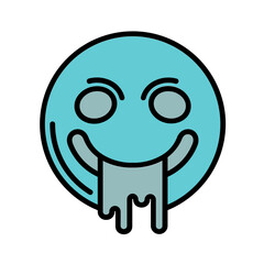 Obraz premium Face Vomiting Icon Design