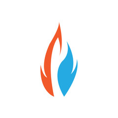 Modern fire logo or icon design. Vector illustration