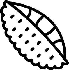 Vegetarian jackfruit icon outline vector. Leaf plant. Juicy dessert