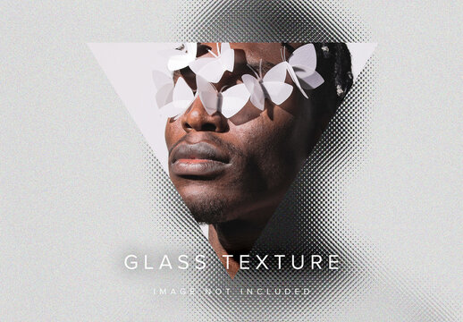 Glass Texture Image Effect Mockup