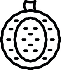 Jack plant icon outline vector. Exotic vitamin. Fresh dessert