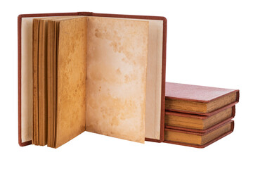 Old book is opening and stacking of old book.