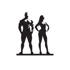 man and woman silhouettes 