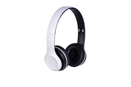 White wireless headphones